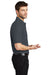 Port Authority K500/TLK500/K500ES Mens Silk Touch Wrinkle Resistant Short Sleeve Polo Shirt Steel Grey Model Side