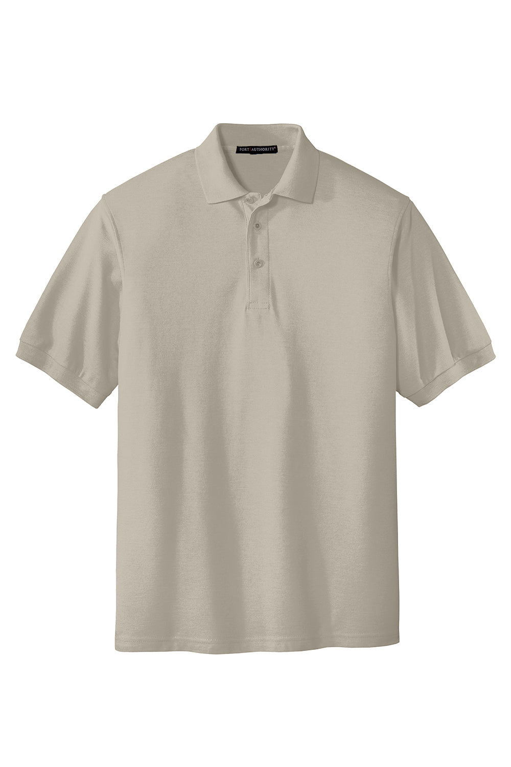 Port Authority K500/TLK500/K500ES Mens Silk Touch Wrinkle Resistant Short Sleeve Polo Shirt Stone Flat Front