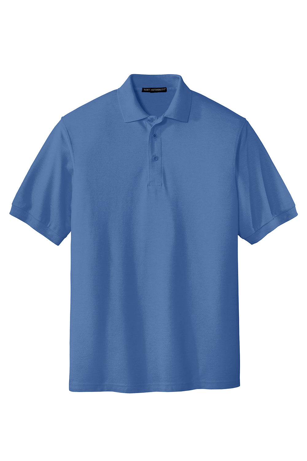 Port Authority K500/TLK500/K500ES Mens Silk Touch Wrinkle Resistant Short Sleeve Polo Shirt Ultramarine Blue Flat Front