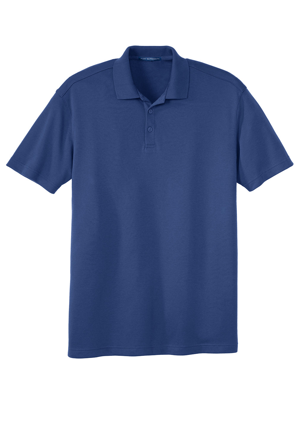 Port Authority K5200 Mens Silk Touch Performance Moisture Wicking Short Sleeve Polo Shirt Royal Blue Flat Front