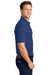 Port Authority K5200 Mens Silk Touch Performance Moisture Wicking Short Sleeve Polo Shirt Royal Blue Model Side