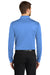 Port Authority K540LS Mens Silk Touch Performance Moisture Wicking Long Sleeve Polo Shirt Carolina Blue Model Back