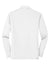 Port Authority K540LS Mens Silk Touch Performance Moisture Wicking Long Sleeve Polo Shirt White Flat Back