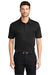 Port Authority K540P Mens Silk Touch Performance Moisture Wicking Short Sleeve Polo Shirt w/ Pocket Black Model Front