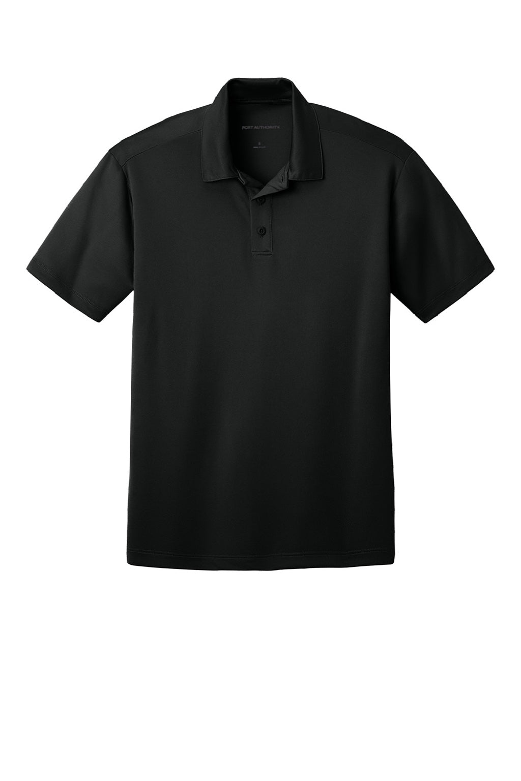 Port Authority K540/TLK540 Mens Silk Touch Performance Moisture Wicking Short Sleeve Polo Shirt Black Flat Front