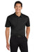 Port Authority K540/TLK540 Mens Silk Touch Performance Moisture Wicking Short Sleeve Polo Shirt Black Model Front