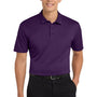 Port Authority Mens Silk Touch Performance Moisture Wicking Short Sleeve Polo Shirt - Bright Purple