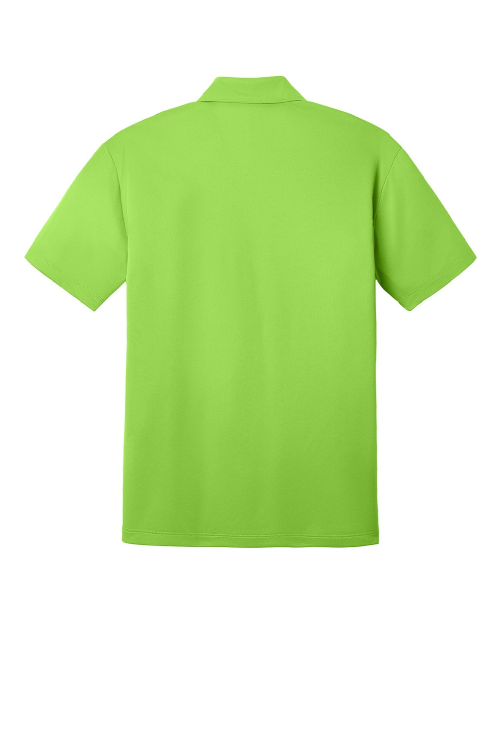 Port Authority K540/TLK540 Mens Silk Touch Performance Moisture Wicking Short Sleeve Polo Shirt Lime Green Flat Back