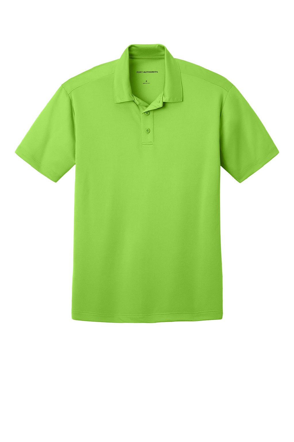 Port Authority K540/TLK540 Mens Silk Touch Performance Moisture Wicking Short Sleeve Polo Shirt Lime Green Flat Front