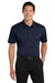 Port Authority K540/TLK540 Mens Silk Touch Performance Moisture Wicking Short Sleeve Polo Shirt Navy Blue Model Front
