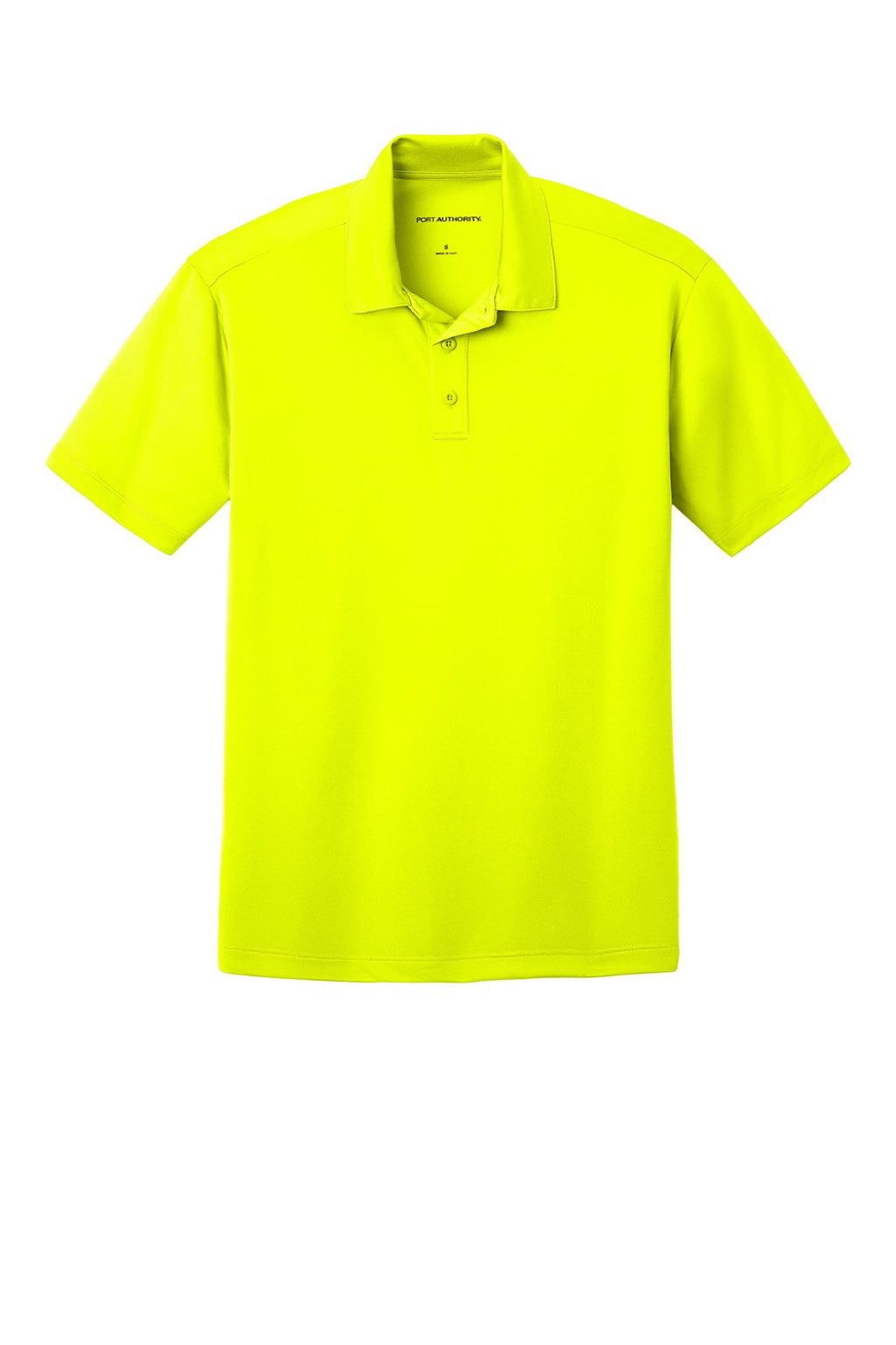 Port Authority K540/TLK540 Mens Silk Touch Performance Moisture Wicking Short Sleeve Polo Shirt Neon Yellow Flat Front