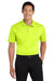 Port Authority K540/TLK540 Mens Silk Touch Performance Moisture Wicking Short Sleeve Polo Shirt Neon Yellow Model Front