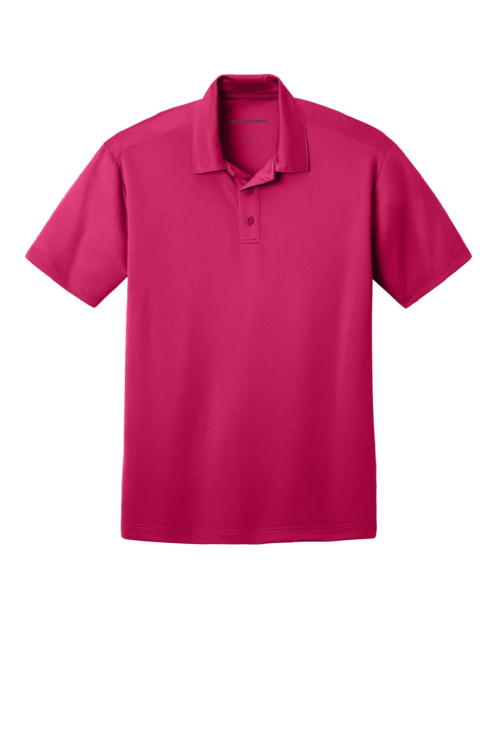 Port Authority K540/TLK540 Mens Silk Touch Performance Moisture Wicking Short Sleeve Polo Shirt Raspberry Pink Flat Front