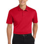 Port Authority Mens Silk Touch Performance Moisture Wicking Short Sleeve Polo Shirt - Red