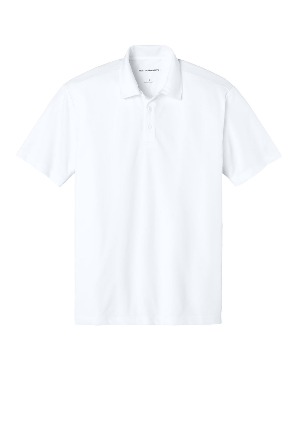 Port Authority K540/TLK540 Mens Silk Touch Performance Moisture Wicking Short Sleeve Polo Shirt White Flat Front