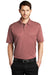 Port Authority K542 Mens Silk Touch Performance Moisture Wicking Short Sleeve Polo Shirt Heather Garnet Red Model Front