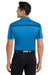 Port Authority K547 Mens Silk Touch Performance Moisture Wicking Short Sleeve Polo Shirt Brilliant Blue/Black Model Back