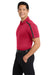 Port Authority K547 Mens Silk Touch Performance Moisture Wicking Short Sleeve Polo Shirt Red/Black Model Side