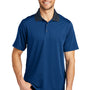 Port Authority Mens Performance Moisture Wicking Short Sleeve Polo Shirt - Seaport Blue/Dress Navy Blue - Closeout