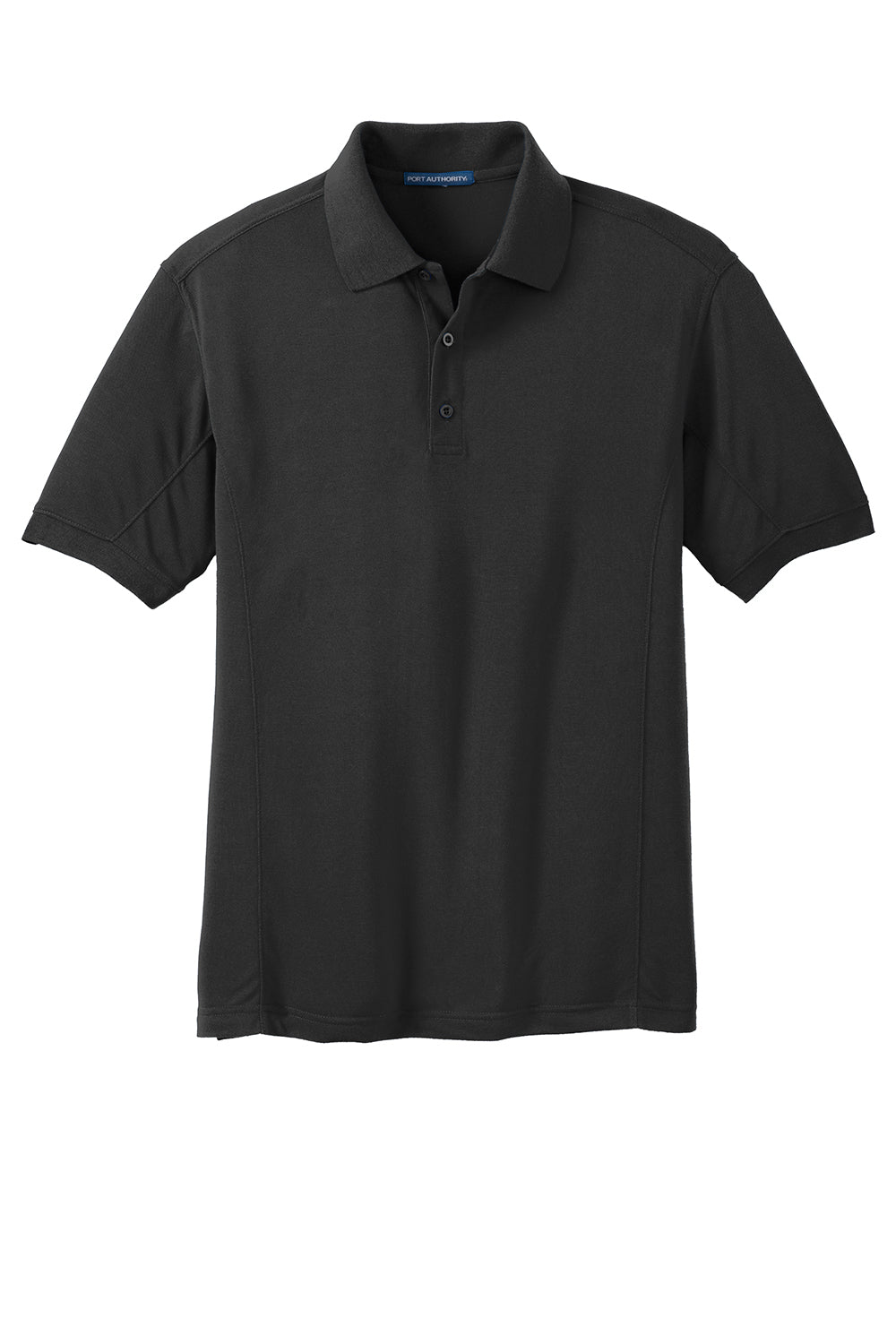 Port Authority K567 Mens 5-1 Performance Moisture Wicking Short Sleeve Polo Shirt Black Flat Front