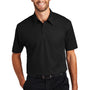 Port Authority Mens Dimension Moisture Wicking Short Sleeve Polo Shirt - Black - Closeout