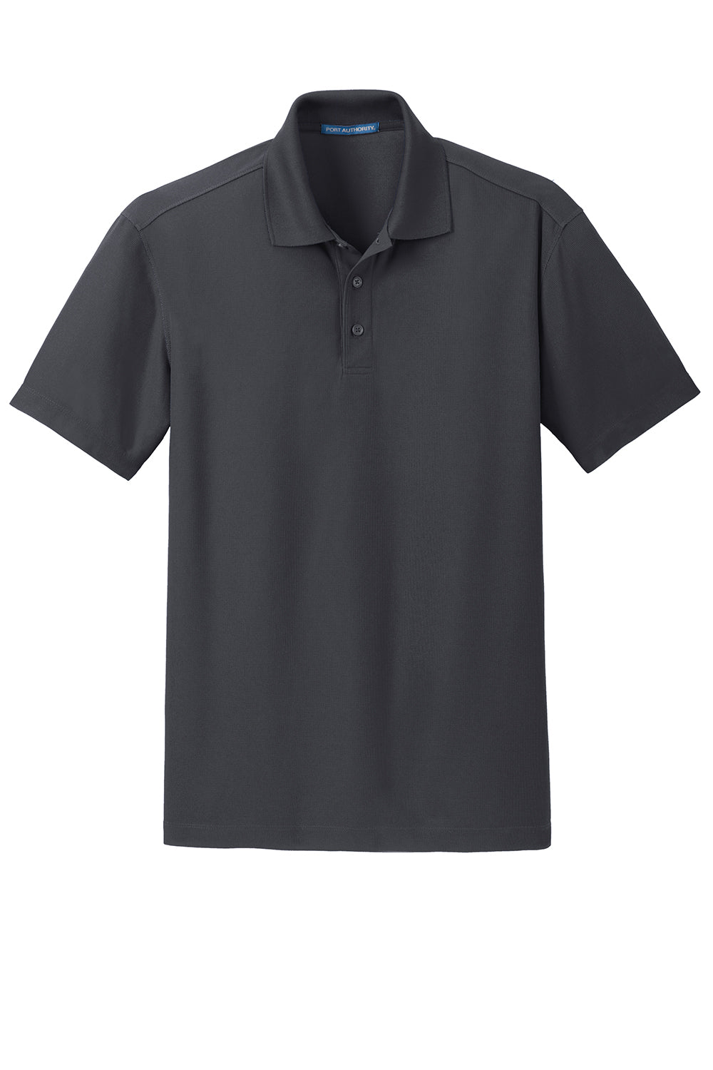 Port Authority K572 Mens Dry Zone Moisture Wicking Short Sleeve Polo Shirt Battleship Grey Flat Front
