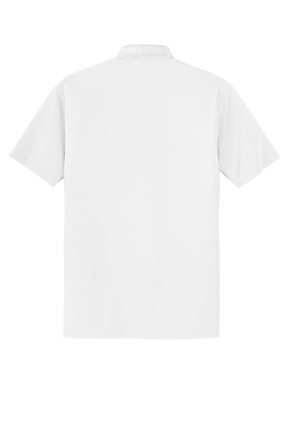 Port Authority K572 Mens Dry Zone Moisture Wicking Short Sleeve Polo Shirt White Flat Back