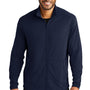 Port Authority Mens Accord Stretch Fleece Moisture Wicking Full Zip Jacket - Navy Blue