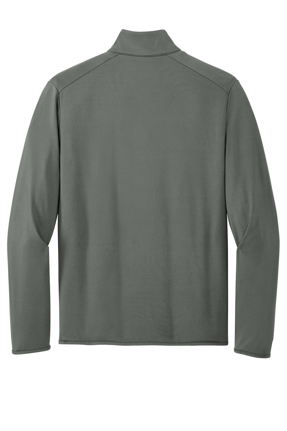 Port Authority K595 Mens Accord Stretch Fleece Moisture Wicking Full Zip Jacket Pewter Grey Flat Back