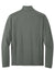 Port Authority K595 Mens Accord Stretch Fleece Moisture Wicking Full Zip Jacket Pewter Grey Flat Back