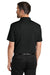 Port Authority K620 Mens Plaited Pique Short Sleeve Polo Shirt Deep Black Model Back