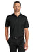 Port Authority K620 Mens Plaited Pique Short Sleeve Polo Shirt Deep Black Model Front