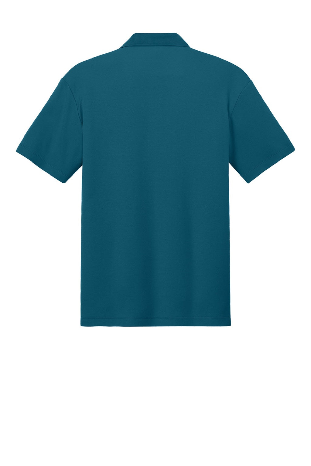 Port Authority K620 Mens Plaited Pique Short Sleeve Polo Shirt Moroccan Blue Flat Back