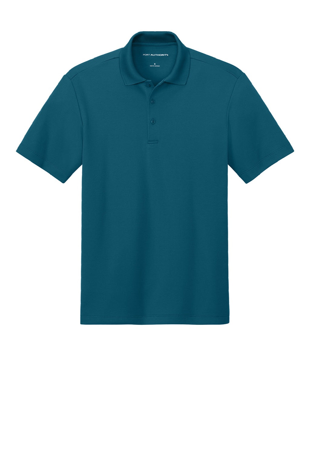 Port Authority K620 Mens Plaited Pique Short Sleeve Polo Shirt Moroccan Blue Flat Front