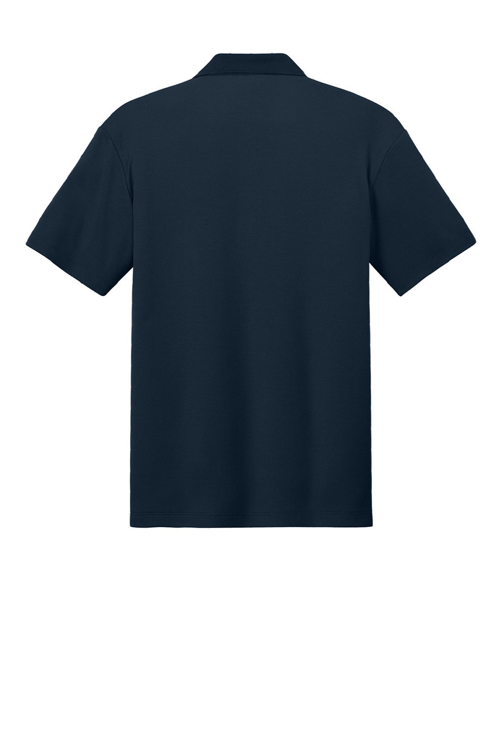 Port Authority K620 Mens Plaited Pique Short Sleeve Polo Shirt Night Navy Blue Flat Back