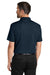 Port Authority K620 Mens Plaited Pique Short Sleeve Polo Shirt Night Navy Blue Model Back
