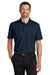 Port Authority K620 Mens Plaited Pique Short Sleeve Polo Shirt Night Navy Blue Model Front