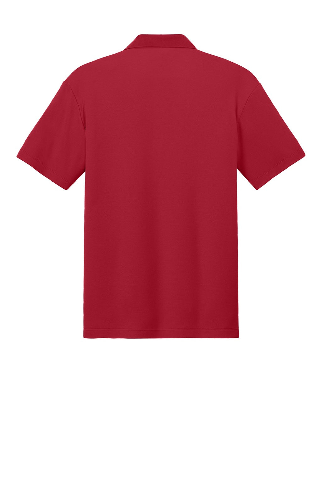 Port Authority K620 Mens Plaited Pique Short Sleeve Polo Shirt Rich Red Flat Back