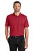 Port Authority K620 Mens Plaited Pique Short Sleeve Polo Shirt Rich Red Model Front