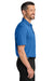 Port Authority K620 Mens Plaited Pique Short Sleeve Polo Shirt Strong Blue Model Side