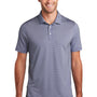 Port Authority Mens Gingham Moisture Wicking Short Sleeve Polo Shirt - True Navy Blue/White - Closeout
