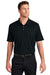 Port Authority K683 Mens City Easy Care Moisture Wicking Short Sleeve Polo Shirt Black Model Front