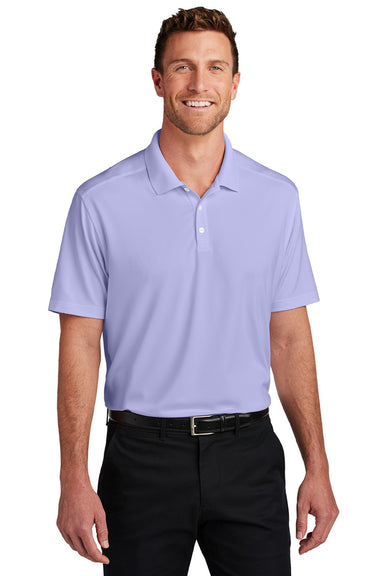 Port Authority K683 Mens City Easy Care Moisture Wicking Short Sleeve Polo Shirt Bright Lavender Purple Model Front