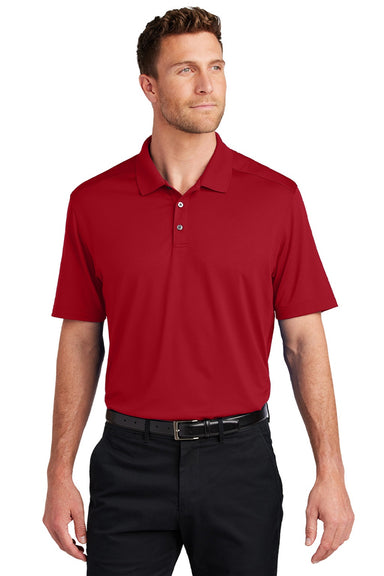 Port Authority K683 Mens City Easy Care Moisture Wicking Short Sleeve Polo Shirt Engine Red Model Front