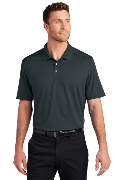 Port Authority K683 Mens City Easy Care Moisture Wicking Short Sleeve Polo Shirt Graphite Grey Model Front