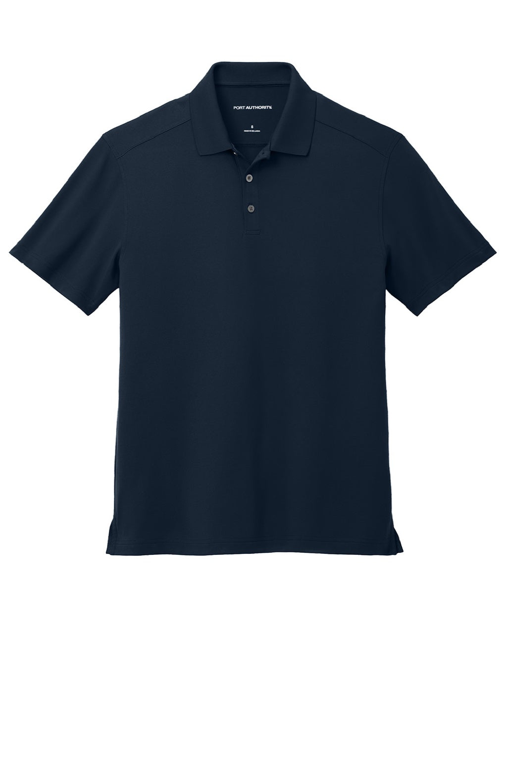 Port Authority K683 Mens City Easy Care Moisture Wicking Short Sleeve Polo Shirt River Navy Blue Flat Front