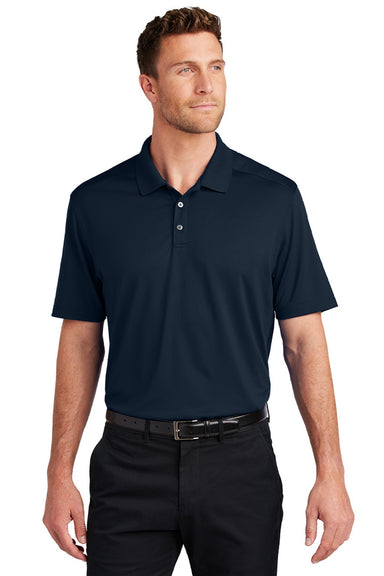 Port Authority K683 Mens City Easy Care Moisture Wicking Short Sleeve Polo Shirt River Navy Blue Model Front