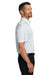 Port Authority K700 Mens Shirt Collar Short Sleeve Polo Shirt Black/Carolina Blue Check Model Side