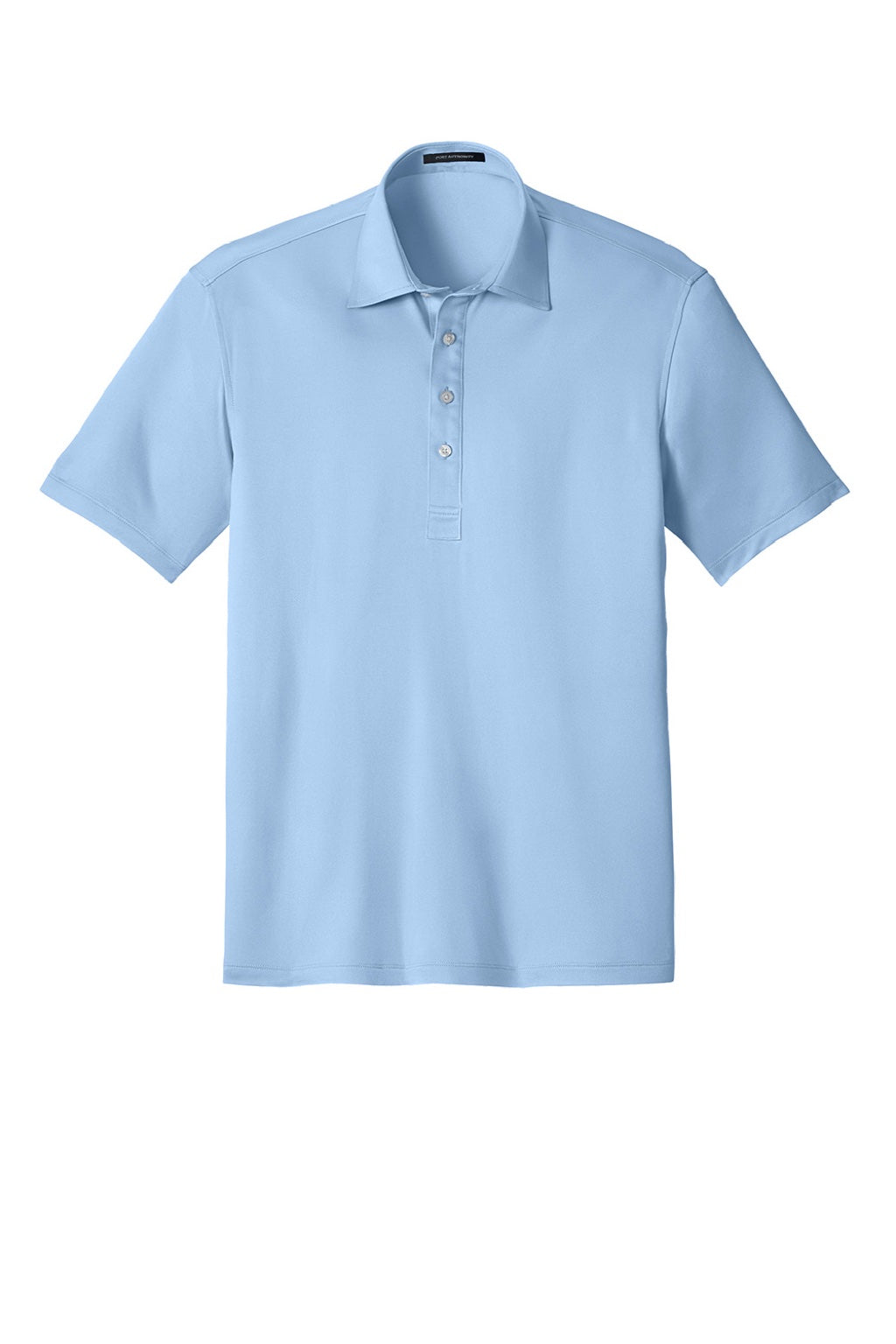 Port Authority K700 Mens Shirt Collar Short Sleeve Polo Shirt Cloud Blue Flat Front