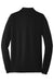 Port Authority K8000LS Mens Wrinkle Resistant Long Sleeve Polo Shirt Black Flat Back